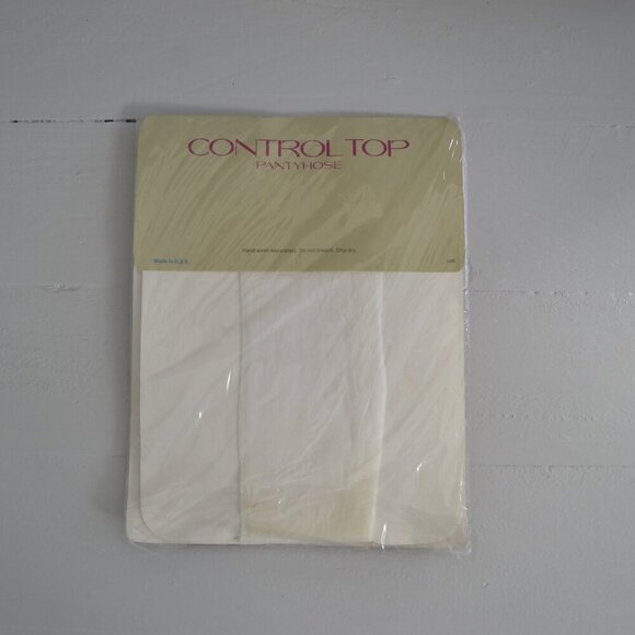 Control Top Pantyhose White Medium/Tall Vintage JC Penney Shaper Made In USA NWT - Picture 2 of 5